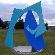David Barr, Structurist Sculpture #5, 1987, Painted steel